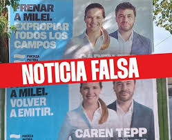 LS Clipping (@lclipping19203) on Twitter photo Ordenan borrar los posteos fake contra <a href="/carentepp/">Caren Tepp</a> que fueron replicados por <a href="/JMilei/">Javier Milei</a>. Afiches de campaña falsos que se difundieron desde redes sociales de libertarios e incluso fueron replicados por el presidente Javier Milei. Ahora, la Justicia ordena eliminar esas publicaciones. Ordenan borrar los posteos fake contra <a href="/carentepp/">Caren Tepp</a> que fueron replicados por <a href="/JMilei/">Javier Milei</a>. Afiches de campaña falsos que se difundieron desde redes sociales de libertarios e incluso fueron replicados por el presidente Javier Milei. Ahora, la Justicia ordena eliminar esas publicaciones.