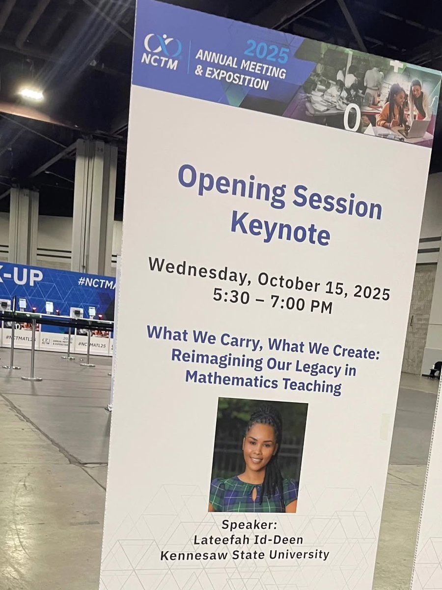 Dr. Lateefah Id-Deen represented KSU as the keynote speaker at the National Council of Teachers of Mathematics (NCTM) Annual Meeting &amp; Exposition!
Her talk, “What We Carry, What We Create: Reimagining Our Legacy in Mathematics Teaching,” inspired many. 👏 #KSU #NCTM