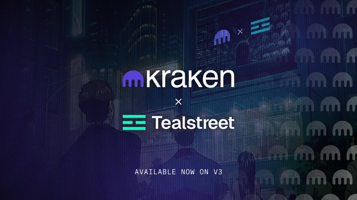 Kraken Futures available now on Tealstreet V3 

Tealstreet + @Krakenfx @Krakenpro 🐙