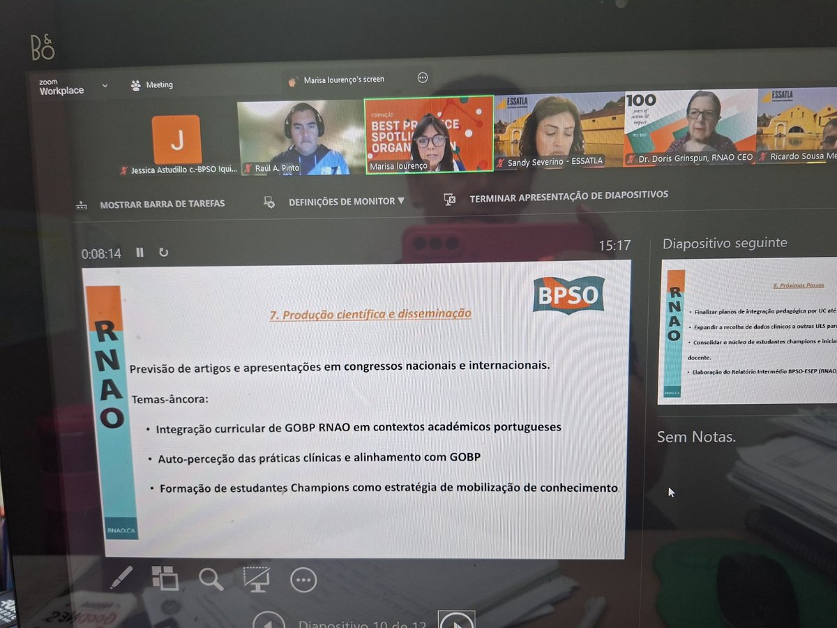 #BPSO <a href="/Hospitaliquique/">Hospital de Iquique</a> es hora de la exposición de la ProfesoraMarisa Lourenci en Consorcio Iberoamericano.
<a href="/TiarePavez/">Tiare Pavez Hurtado</a> 
<a href="/rpintornao/">@RaulPintoRNAO</a> 
<a href="/DorisGrinspun/">Dr. Doris Grinspun 🇨🇦 RN, PhD, FAAN, O.ONT</a>