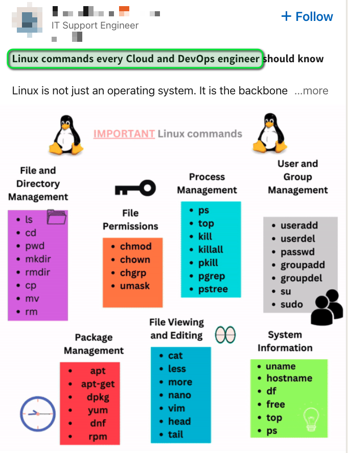 7ang0n1n3's tweet image. If you are a "Cloud or DevOps Engineer" and don't know these commands...quit...this ain't gatekeeping, this is clearing out the trash.