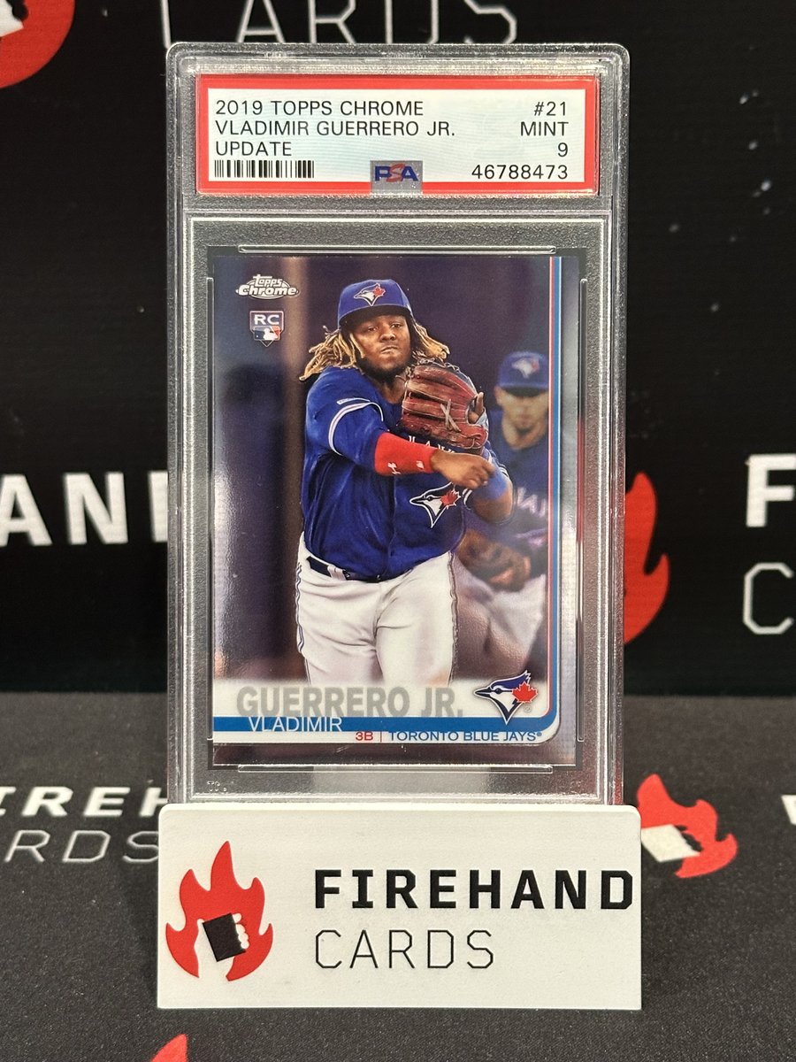 Vladimir Guerrero Jr is going to the World Series!

Here's your chance to win his Topps Chrome Update Rookie Card! 🔥

Simply Follow ✅, Like ♥, &amp; Repost 🔁

Winner Drawn 10/23