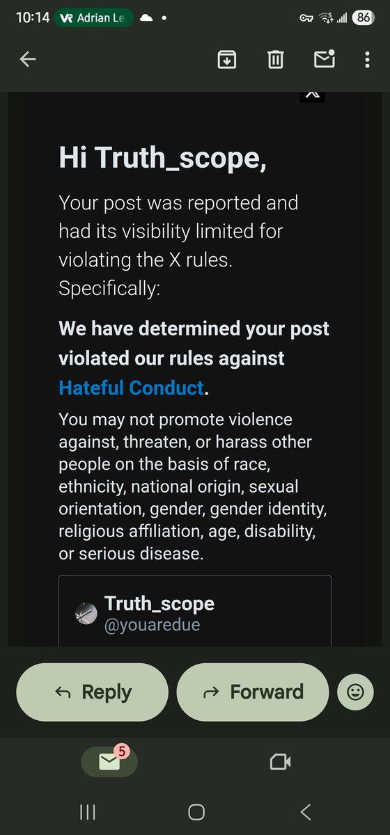 Good Morning, Frens.
I just received this email from the ' X ' platform informing me that four of my recent posts violated, blah, blah, blah. 
If you want Truth, informative insights and opinions on the 
' )€₩$ ' give me a follow 
<a href="/youaredue/">Truth_scope</a> 
Also, I will make you laugh 😃