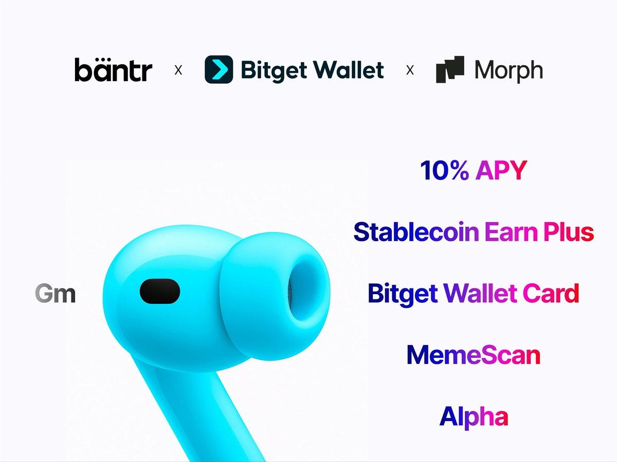 The <a href="/BitgetWallet/">Bitget Wallet 🩵</a> leaderboard is now LIVE on <a href="/Bantr_fun/">Bantr</a>, powered by Morph

It’s built around real features:

→ Bitget Wallet Card: spend crypto anywhere
→ Stablecoin Earn Plus: up to 10% APY
→ MemeScan: smarter alpha, faster execution

This is what moving crypto forward looks
