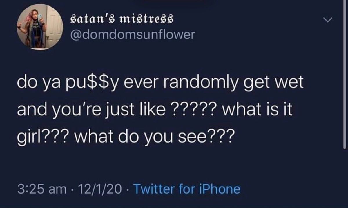 She got her own dirty thoughts