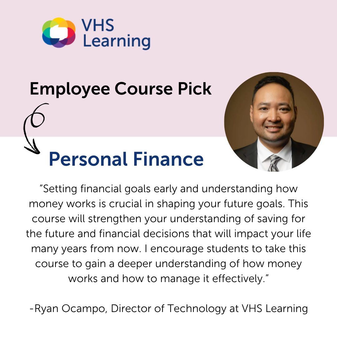 VHSLearning's tweet image. 📣 This is Ryan Ocampo’s course pick, the Director of Technology at VHS Learning, and why he loves it! 💬❤️ At VHS Learning, we’re all about offering students a wide range of online courses to help them succeed✨📚

tinyurl.com/bdcpt62s

#StudentSuccess #OnlineLearning #Course