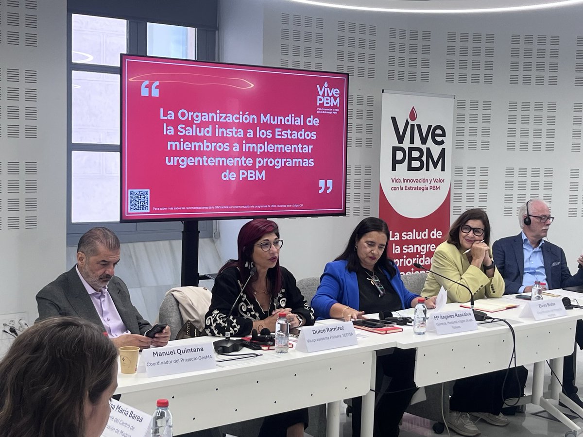 SEDISA_NET's tweet image. 🗓️ Hoy, el @Icomem_Oficial acoge el encuentro “La salud de la sangre, prioridad nacional”, organizado por SEDISA con la colaboración de @CSLViforES, para promover la implementación del Patient Blood Management (PBM) en España. Inaugura @DulceRamPuer 👇#GestiónSanitaria