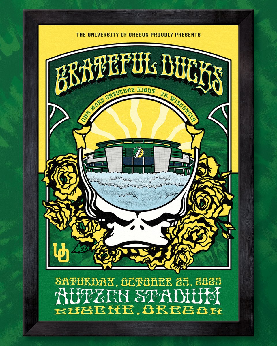 uoregon's tweet image. Grateful Ducks. 10.25.25.⚡🦆
