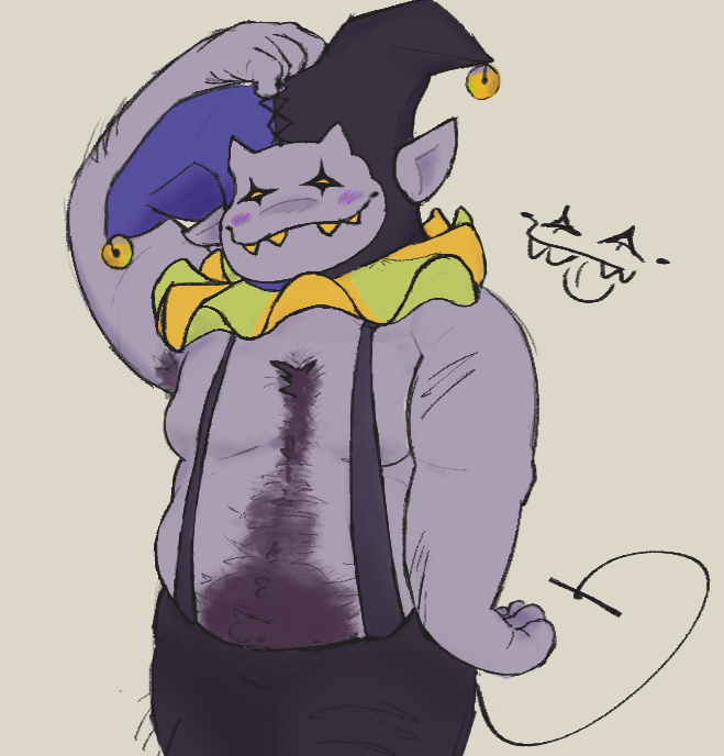 chateloff's tweet image. jevil sketch cuz i love him so much

#jevil #utdr
