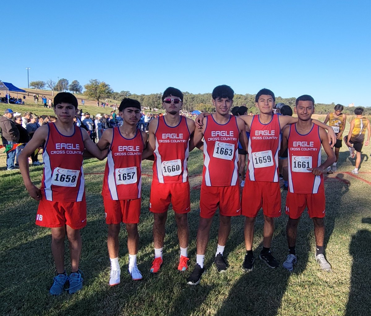 At the Region I cross-country meet, our 4A boys' teams, <a href="/BenbrookMHS/">Benbrook Middle-High</a>, <a href="/CRiversideHS/">Amon Carter-Riverside High School</a>, and <a href="/DHJEaglesFWISD/">Diamond Hill-Jarvis High School</a> will be competing next. Best of luck to them!  
The results for both girls and boys are available at mychiptime.com/index.php.
<a href="/FortWorthISD/">Fort Worth Independent School District</a> <a href="/AD_DrLisa/">Lisa L Langston, PhD</a>