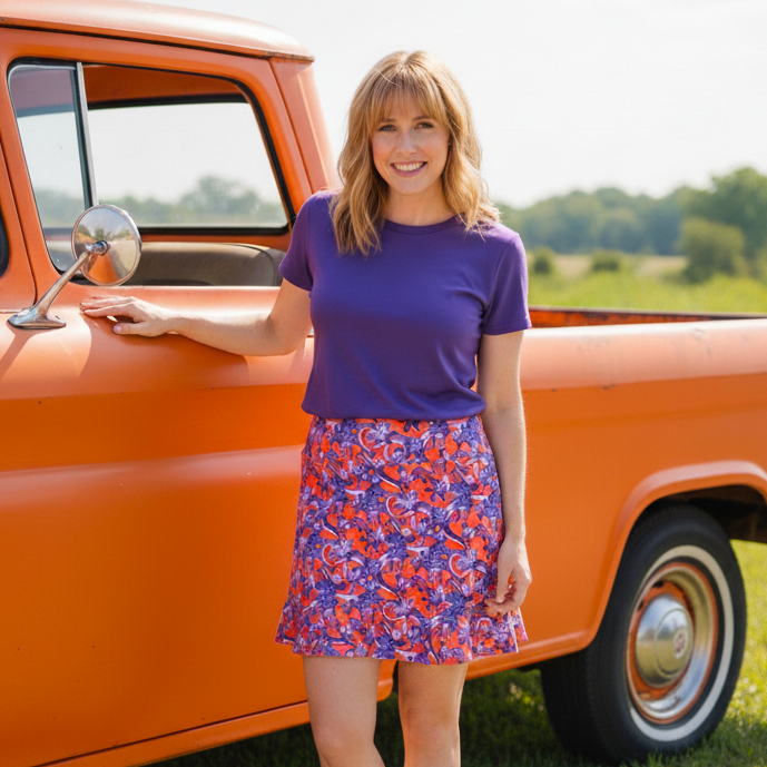 🧡🐅 Hear Me Roar, Clemson! Bring your Tiger pride to life in our bold Clemson “Hear Me Roar” print, shown here in our ever-popular Venice Ruffle Hem Skort* — a spirited showstopper that’s available exclusively at Emily’s in Seneca, South Carolina, just a stone’s throw from the