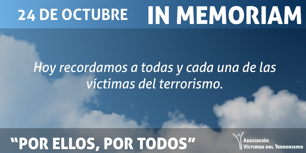 _AVT_'s tweet image. Hoy recordamos a todas y cada una de las víctimas del terrorismo. "Por ellos, por todos".