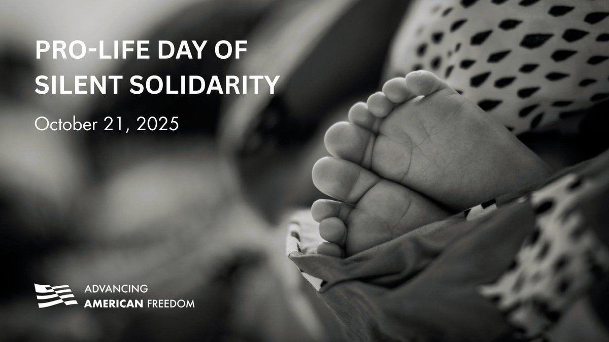 AmericanFreedom's tweet photo. Today we pause to remember the unborn and reaffirm our commitment to advancing policies that protect life, strengthen families, and uphold the dignity of every person.

Every life is worth defending. https://t.co/Noo6PGjmjL