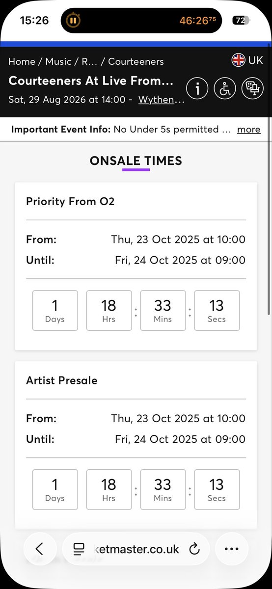 How do I access O2 Priority Presale for the Courteeners?