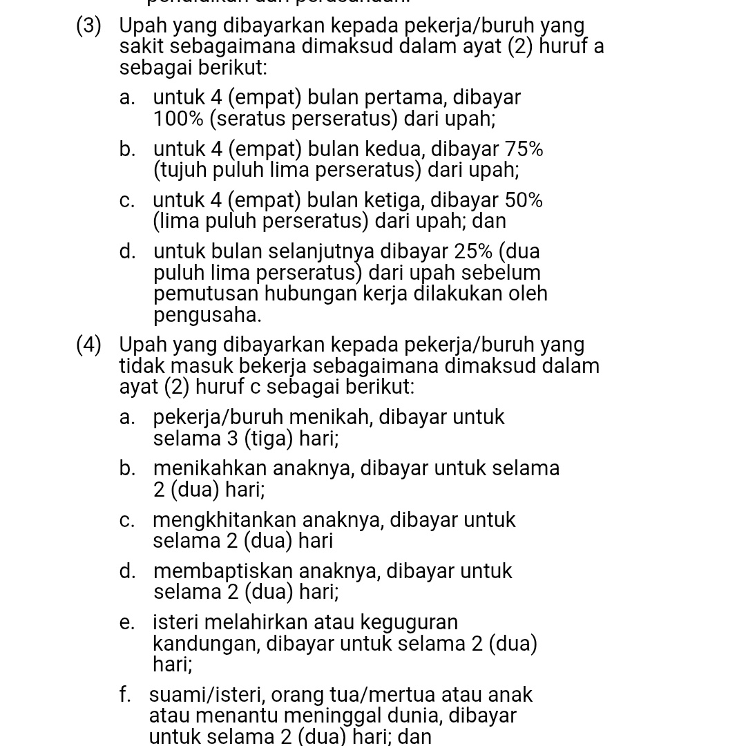 langilea8's tweet photo. @worksfess Sakit ga bisa dikasih surat peringatan, atasanmu ngaco &amp; ga paham peraturan ketenagakerjaan. Buruh berhak untuk tidak masuk kerja &amp; tetap mendapat upah penuh selama sakit &amp; tidak boleh di-PHK, paling tidak hingga 12 bulan berturut-turut. Banyak yg reply ngaco jg krn ga paham hak. https://t.co/rJa00O3xc4