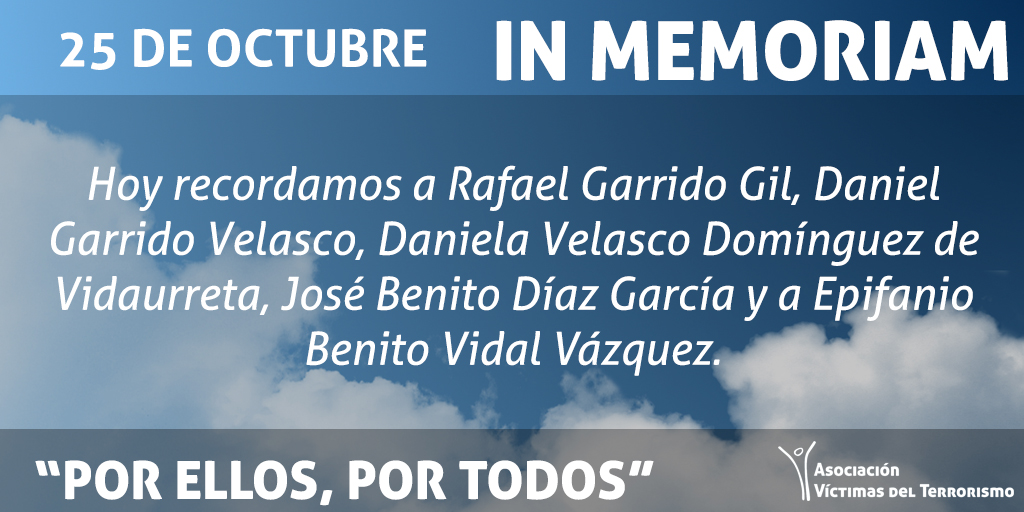 _AVT_'s tweet image. Hoy recordamos a todas y cada una de las víctimas del terrorismo. "Por ellos, por todos".