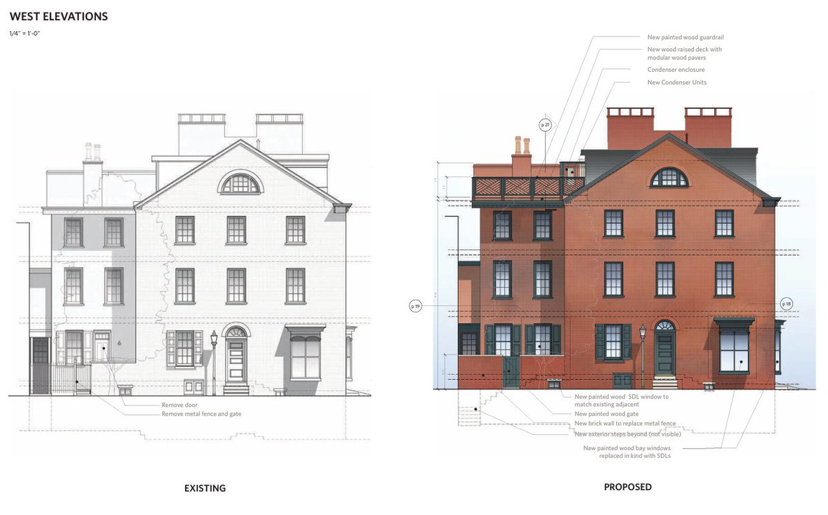 Plans were just submitted to the Historical Commission for 1221 Pine St., which is proposing a new side yard/wall, basement access, attic update, and roof deck. The property sold in June for $825,000, so we're excited this will get some TLC and a new lease on life.

More below 👇