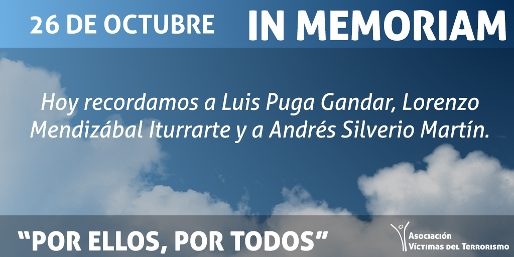 _AVT_'s tweet image. Hoy recordamos a todas y cada una de las víctimas del terrorismo. "Por ellos, por todos".