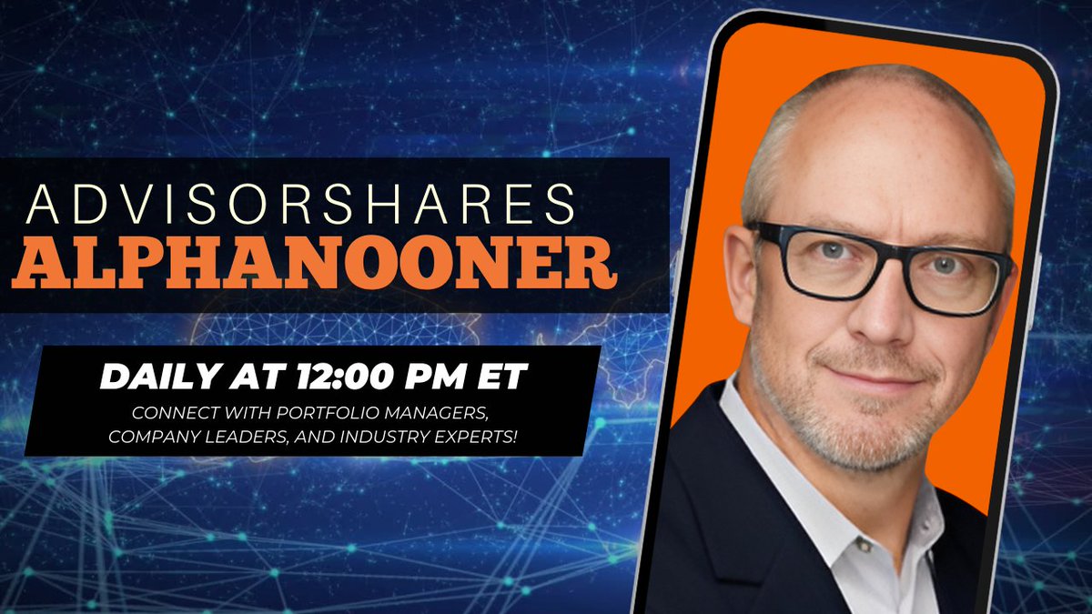#AlphaNooner Show LIVE TODAY! at 12PM ET with Dan Ahrens <a href="/InvestinginCan1/">Dan Ahrens</a> with Mackenzie Peterson <a href="/mpadvisorshares/">Mackenzie P</a> talking $HVAC $VICE $MSOS $BEDZ #EATZ $YOLO $PSIL #ETFs 
#Cannabis #MSOGang #psychedelics #HVAC #industrials #travel #hotels #restaurants #vices #trends