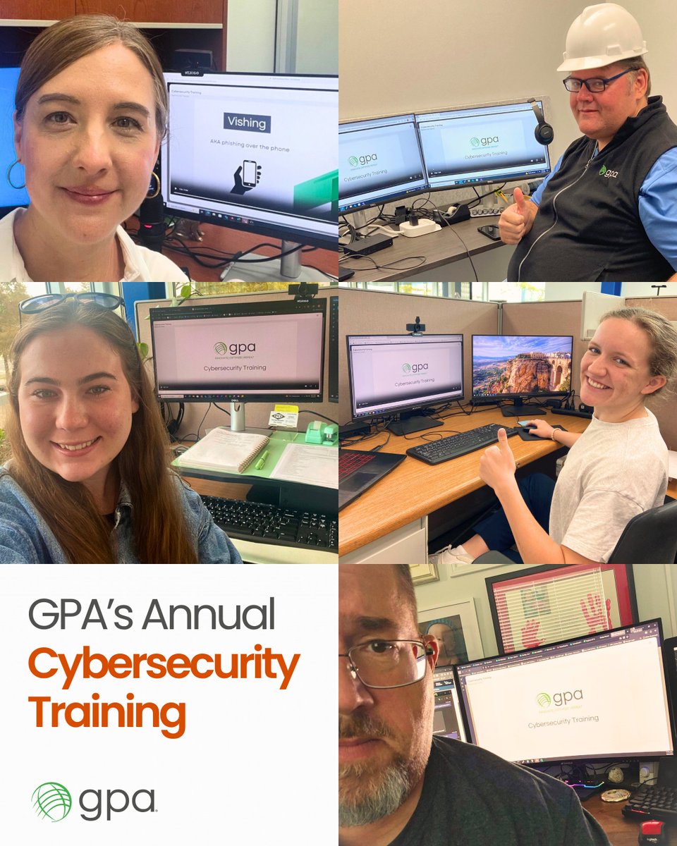Think security is just firewalls? Think again.

Cybersecurity starts with people. GPA’s team completed annual training to keep our systems—and yours—secure.

#CybersecurityAwarenessMonth #GPA #OTSecurity #ICS #SecureTogether