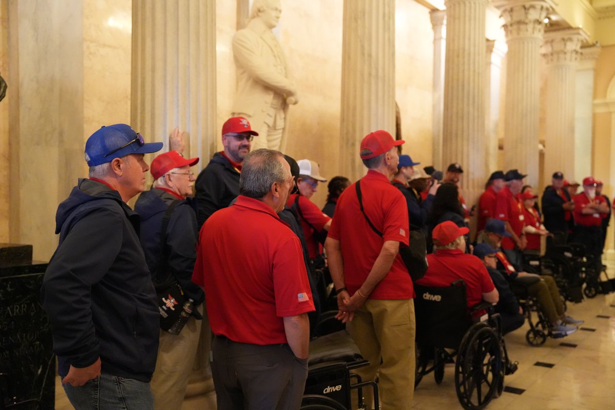 RepNateMoran's tweet photo. Honored to welcome veterans from Texas and Oklahoma to Washington on the Brookshire Grocery Company Heroes Flight.

It was remarkable to share our nation’s Capitol with a group who has helped shape our nation’s history. Each hero carries a story of courage and unwavering commitment to America.

Humbled by their sacrifice and service to the United States. May God Bless them. 🇺🇸