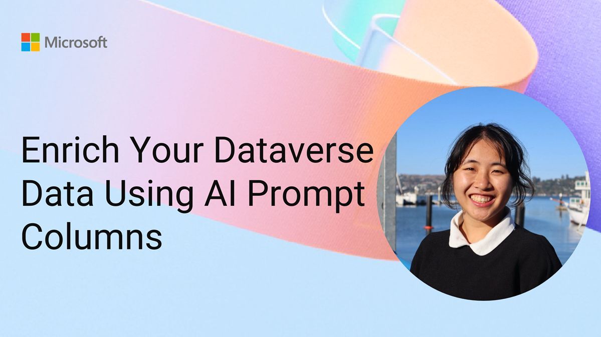 vesajuvonen's tweet image. 💡 Enrich your Dataverse data with AI prompt columns

Define prompts tied to columns; combine inputs; values generate on create or update; wire results to dashboards and flows. Let Sophia Ma show you how.

📺 Watch the demo → youtu.be/qAWWqDxjyXI

#PowerPlatform #Dataverse…