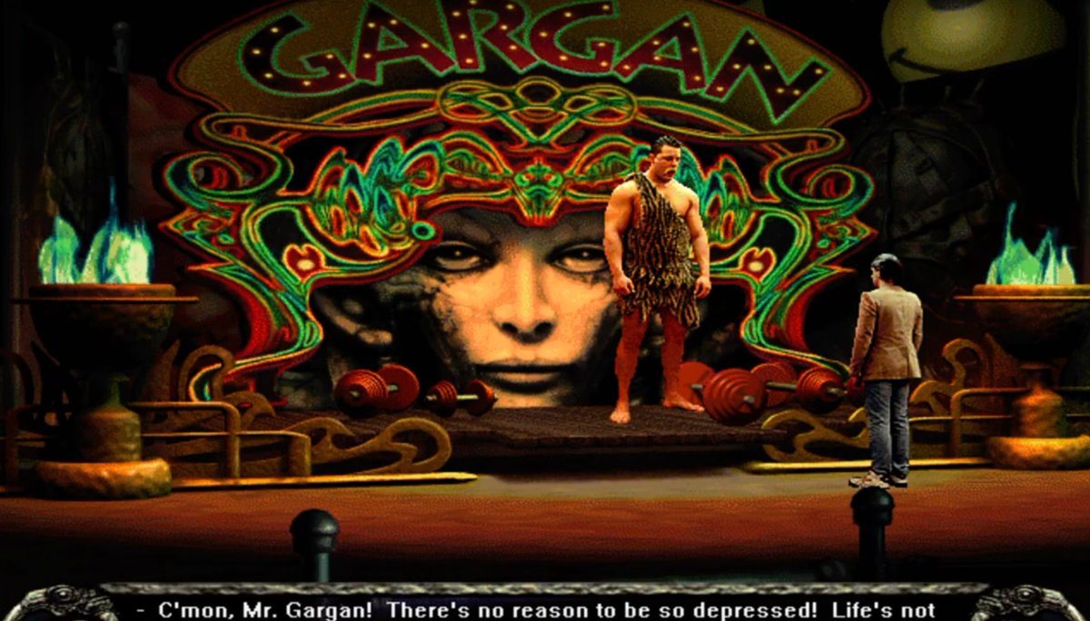 Dark Seed 2 (1995) by Cyberdreams 

Another weird FMV point and click. You explore a world full of nightmarish (and pixelated) sceneries to get your memory back and investigate your girlfriend’s murder. It’s like a proto Harvester but with some H.R. Giger’s artworks!