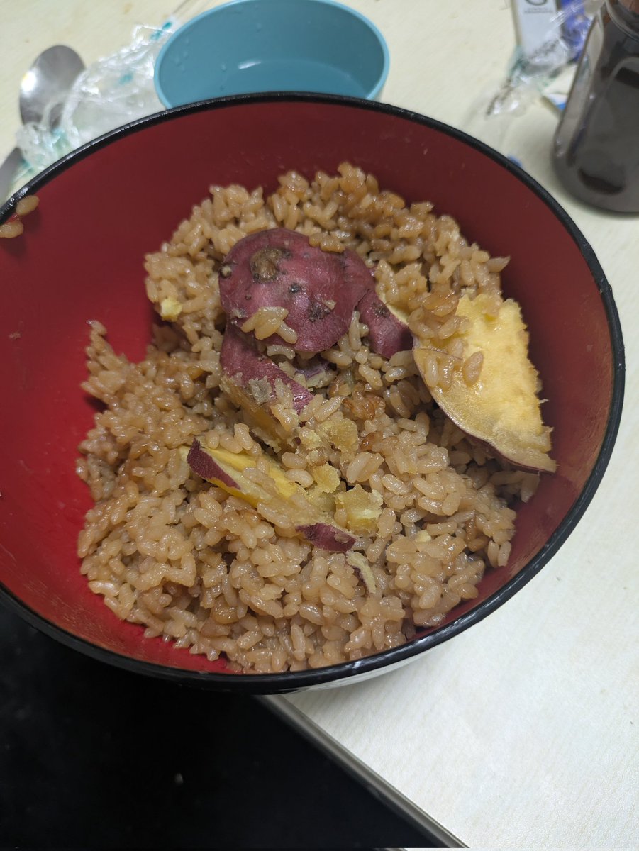 sakura_daten's tweet image. さつまいも炊き込みご飯