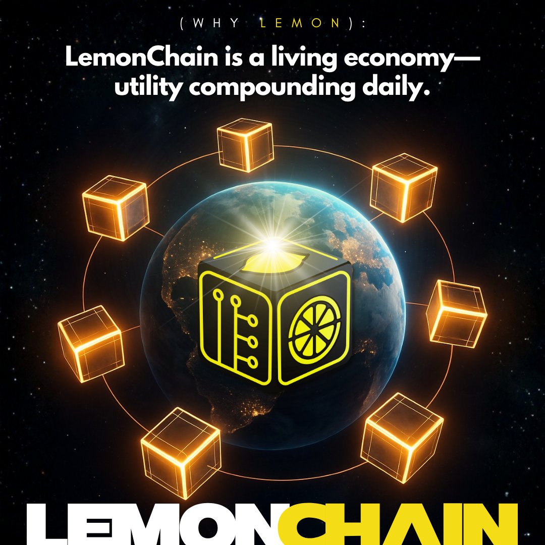 PoweredByLemon's tweet photo. LemonChain isn’t a chain you watch—it’s a living economy you use. One wallet, many doors, compounding utility. Power it with $LEMX and engage where things actually move.
Join our Telegram (link in bio). NFA/DYOR. #LemonChain #LEMX #Web3 #DeFi #CryptoCommunity https://t.co/K8gbPeuQUN