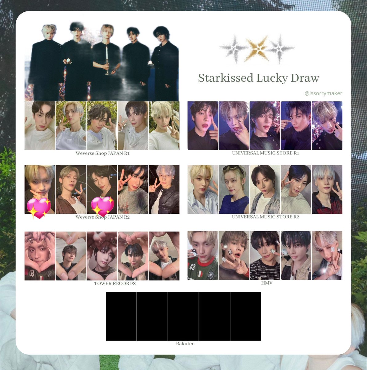 25258gaoo's tweet photo. TXT TOMORROW X TOGETHER トゥバ
StarKissed トレカ 交換

【譲】    テヒョン

【求】    スビンorボムギュ

郵送での交換希望しております📮
条件合う方いらっしゃいましたらお気軽にお声がけよろしくお願いいたします🙇🏻‍♀️
 #TXT交換 https://t.co/OISiYHda8q