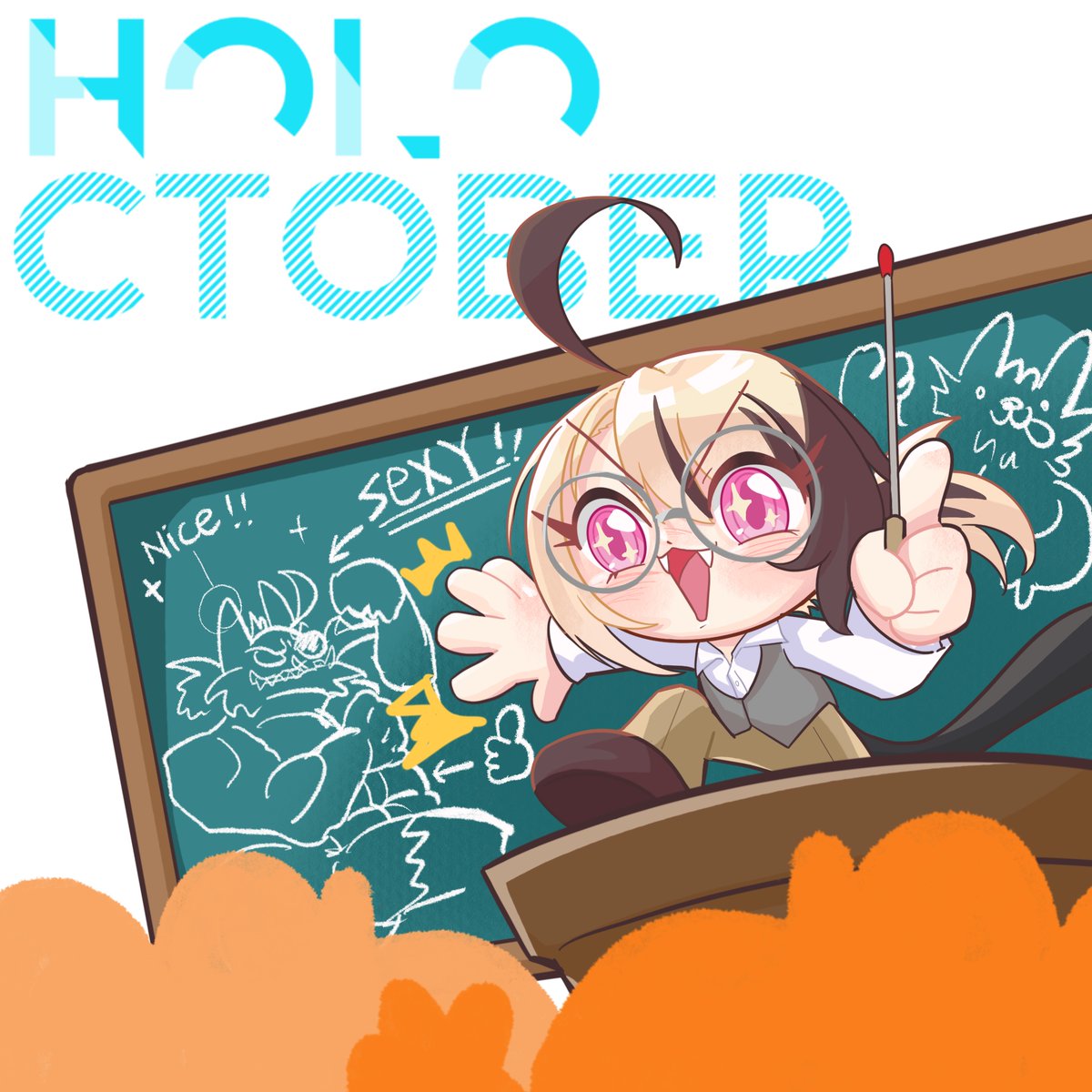 Day 21 - Teacher
👩‍🏫🐺❤️‍🔥❤️‍🔥
#HOLOctober #rkggk