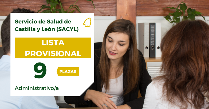 🔔 ¡Se publica la lista provisional de las 9 plazas de Administrativo del Servicio de Salud de Castilla y León (SACYL)!

👉 Más información en: mad.es/oposiciones/12…