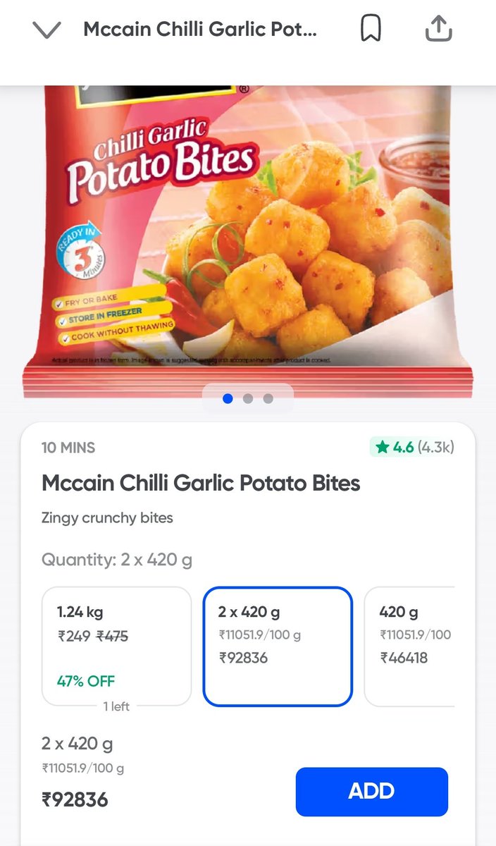 Happy Diwali <a href="/SwiggyCares/">Swiggy Cares</a>. Just trying to buy Chili Garlic Potato Bites on <a href="/SwiggyInstamart/">Guess Who?</a>, not real gold 🤣