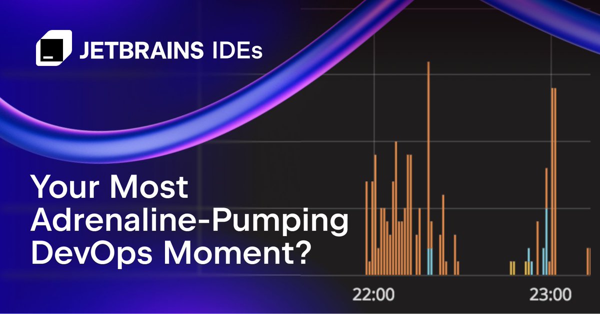 GoLandIDE's tweet image. 🚨🚨🚨 Midnight outages, accidentally dropping a table, or deployments gone spectacularly wrong? Post your wildest #AdrenalineOps story below!
On Nov 21, we'll pick five winners to receive a 1-year GoLand license and the book "Fundamentals of DevOps and Software Delivery" by…