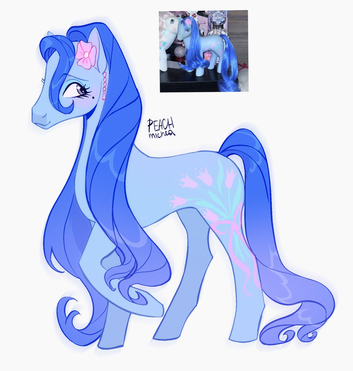 peachmichea's tweet image. doodle of one of my favorite G1 ponies #mlp