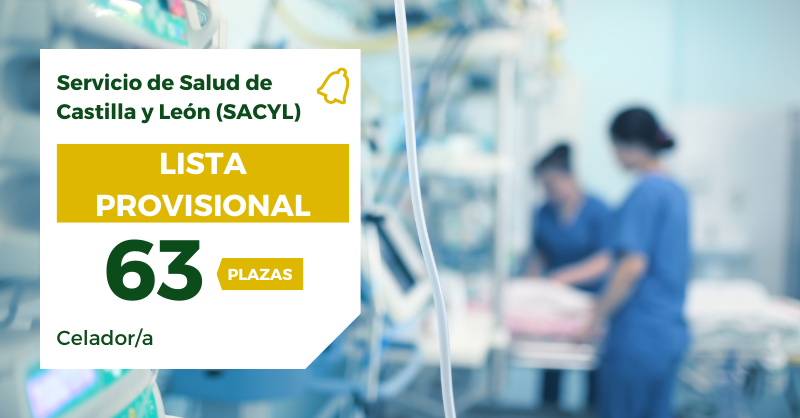 🔔 ¡Se publica la lista provisional de las 63 plazas de Celador del Servicio de Salud de Castilla y León (SACYL)!

👉 Más información en: mad.es/oposiciones/18…