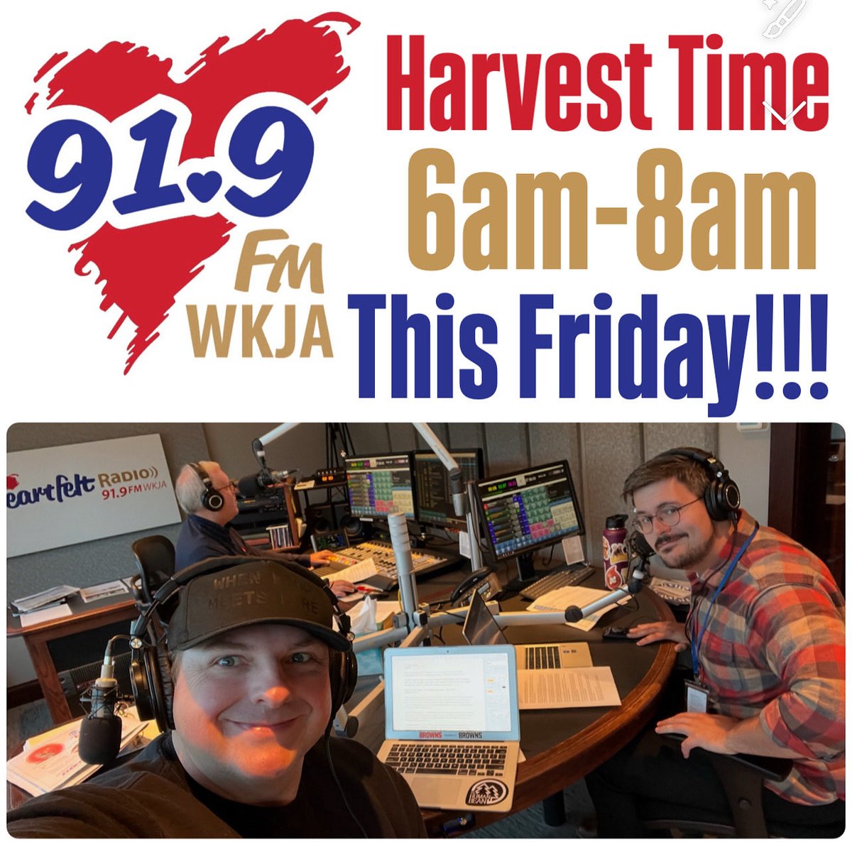 Excited to be on 91.9FM this Friday for Harvest Time! Set a reminder and join us 6am-8am for Harvest Time on 91.9FM HeartFelt Radio. #HarvestTime2025