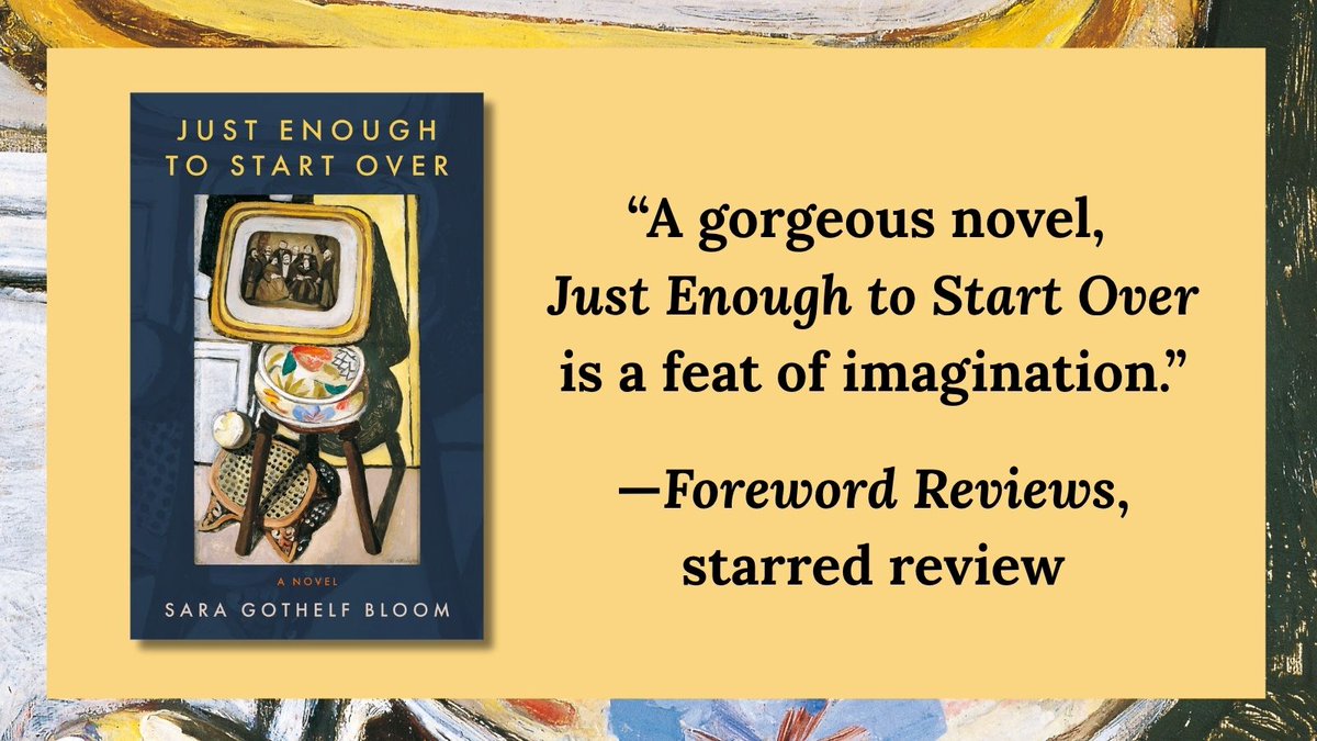Thank you Foreword Reviews for your starred review of JUST ENOUGH TO START OVER by Sara Gothelf Bloom, coming 12/2.
shorturl.at/dIWgU