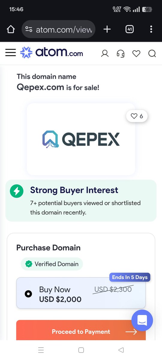 flipp_domain's tweet image. Prenium brand domain for sale
Introducing Qepex•com 
Modern perfect Ai , tech , startup 
Available on Godaddy 
#domainname #brading #startup #domainforsale #brandable