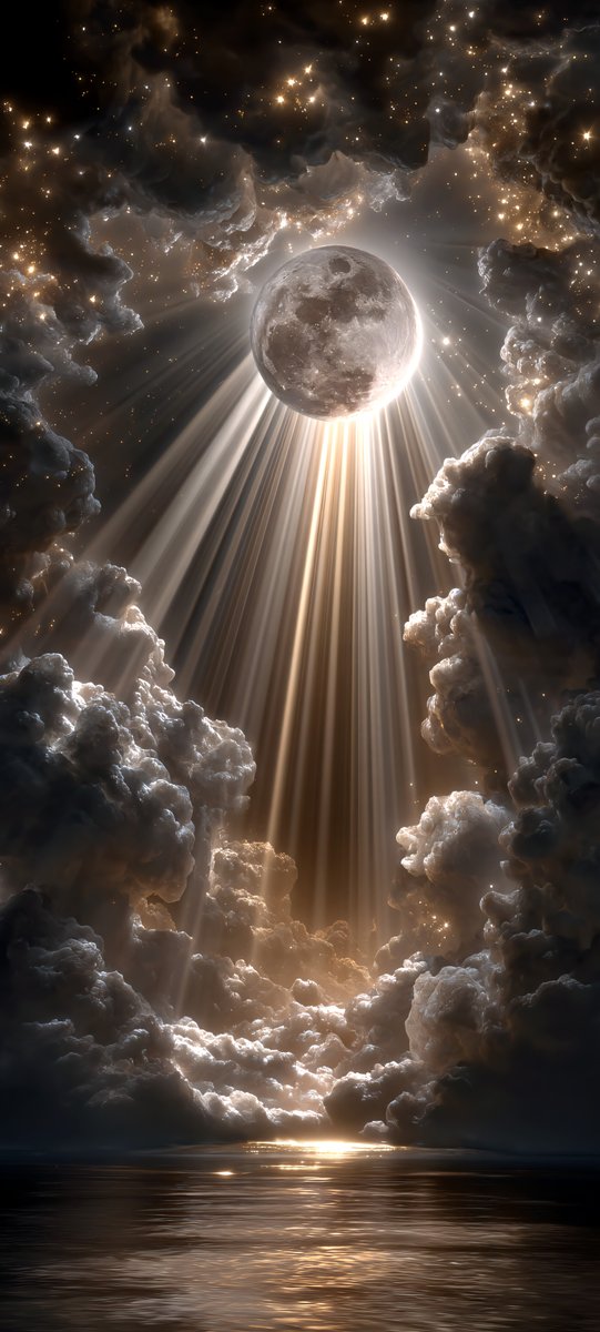 Heavenly light rays piercing the dark clouds!