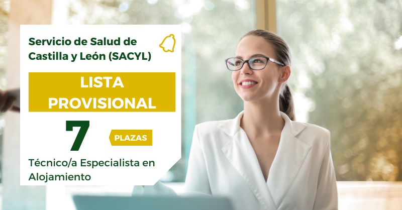🔔 ¡Se publica la lista provisional de las 7 plazas de Técnico/a Especialista en Alojamiento del Servicio de Salud de Castilla y León (SACYL)!

👉 Más información en: mad.es/oposiciones/12…