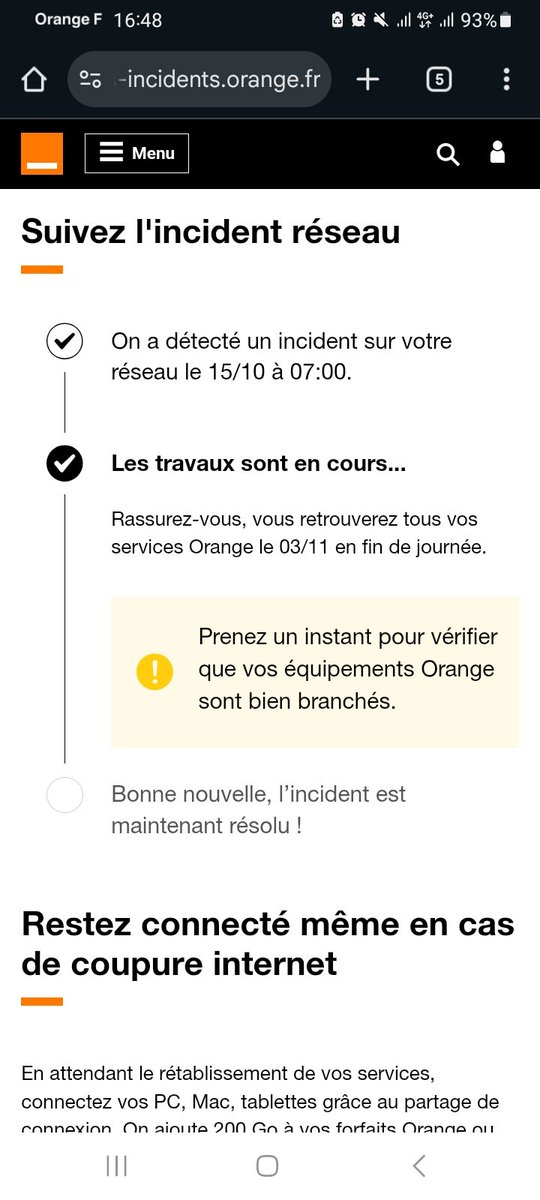 Délais de M. .#Orange