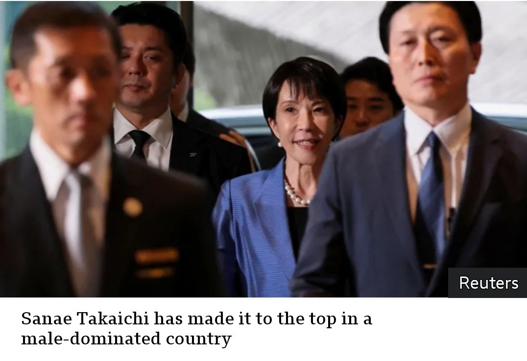 Subhash_LiveS's tweet image. A #GenderGapIndex of 118/ 148 Countries, #SanaeTakaichi becomes the first female #JapanPrimeMinister 
Rest will speak for itself