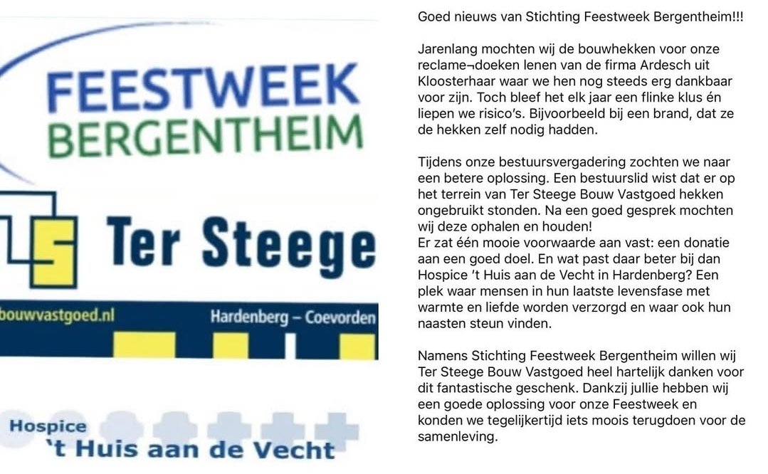 Mooie actie vanuit <a href="/bergentheim/">Bergentheim</a> 🙂