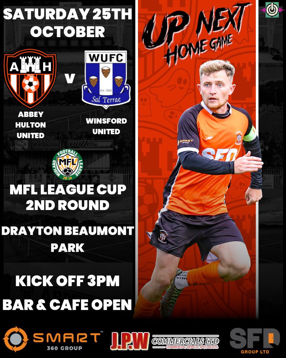 UP NEXT🟠⚫️

A break from league action this weekend as we face Winsford United in the cup.

Surely to be another good contest between the sides as the previous meeting this season ended in a 3-3 draw.

Your support has been amazing so far this season so please if you can come