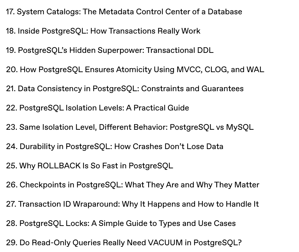 wangbin579's tweet image. The transaction lessons will be released on October 23. They are very in-depth, and I believe anyone who is not a top PostgreSQL + MySQL expert will still learn a lot.