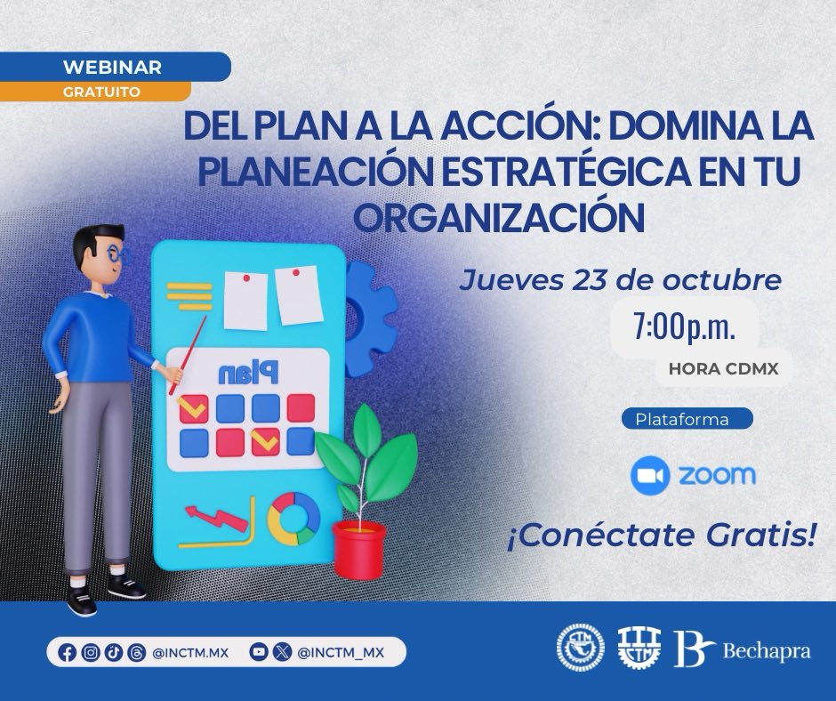 La clave del éxito está en saber planear y ejecutar con estrategia. 💡
Aprende cómo hacerlo en nuestro webinar gratuito, donde conocerás herramientas prácticas para fortalecer la gestión en tu centro de trabajo.

¡Conéctate gratis y participa!👇🏽
🔗 goo.su/qUt8cZu