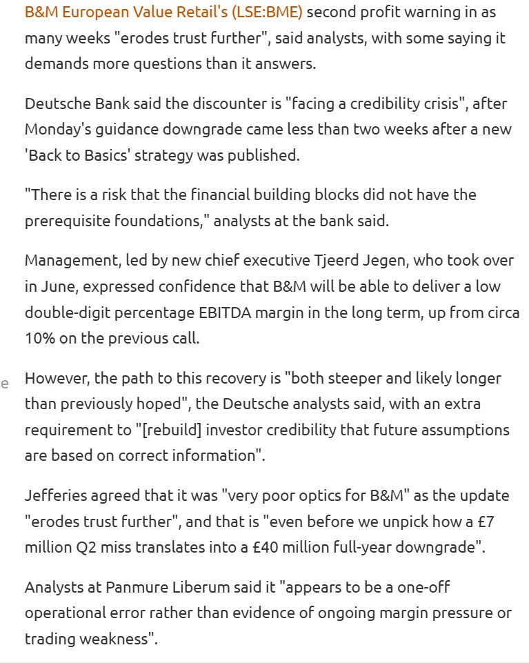 entrustTMF's tweet image. #BME B&amp;amp;M faces &apos;credibility crisis&apos; after second profit warning, but some analysts see &apos;one off&apos; error

proactiveinvestors.co.uk/companies/news…