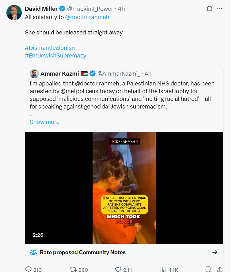 sqlblues's tweet image. An endorsement from David Miller is definitely NOT what you want when you&apos;re trying to pretend you&apos;re not an anti-Semite. 🤔