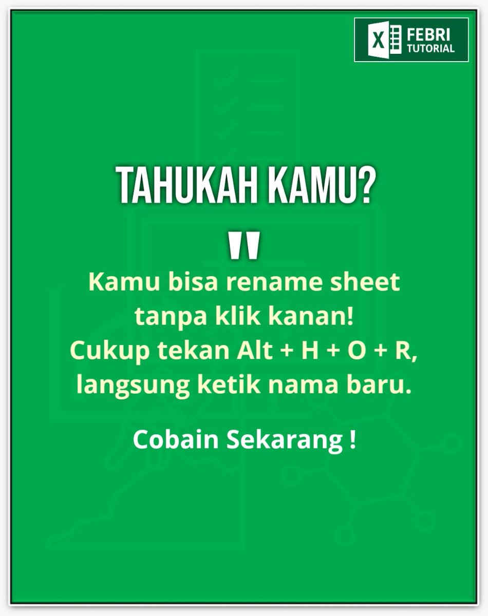 febri_tutorial's tweet image. Cobain deh !
#excellearning #belajarexcelbarengfebri